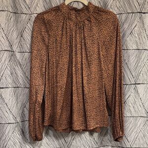 GAP Brown Leopard Print Blouse